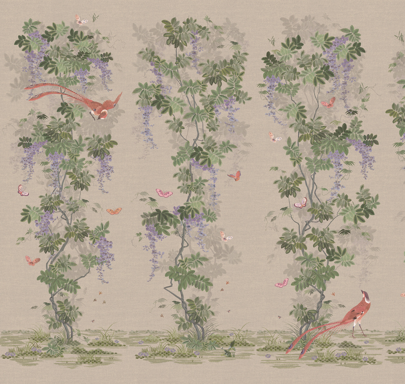 Панно Loymina Панорама Шинуазри: райский сад PNR3 004 3×1 Панно Loymina Панорама Шинуазри: райский сад PNR3 004 3×1